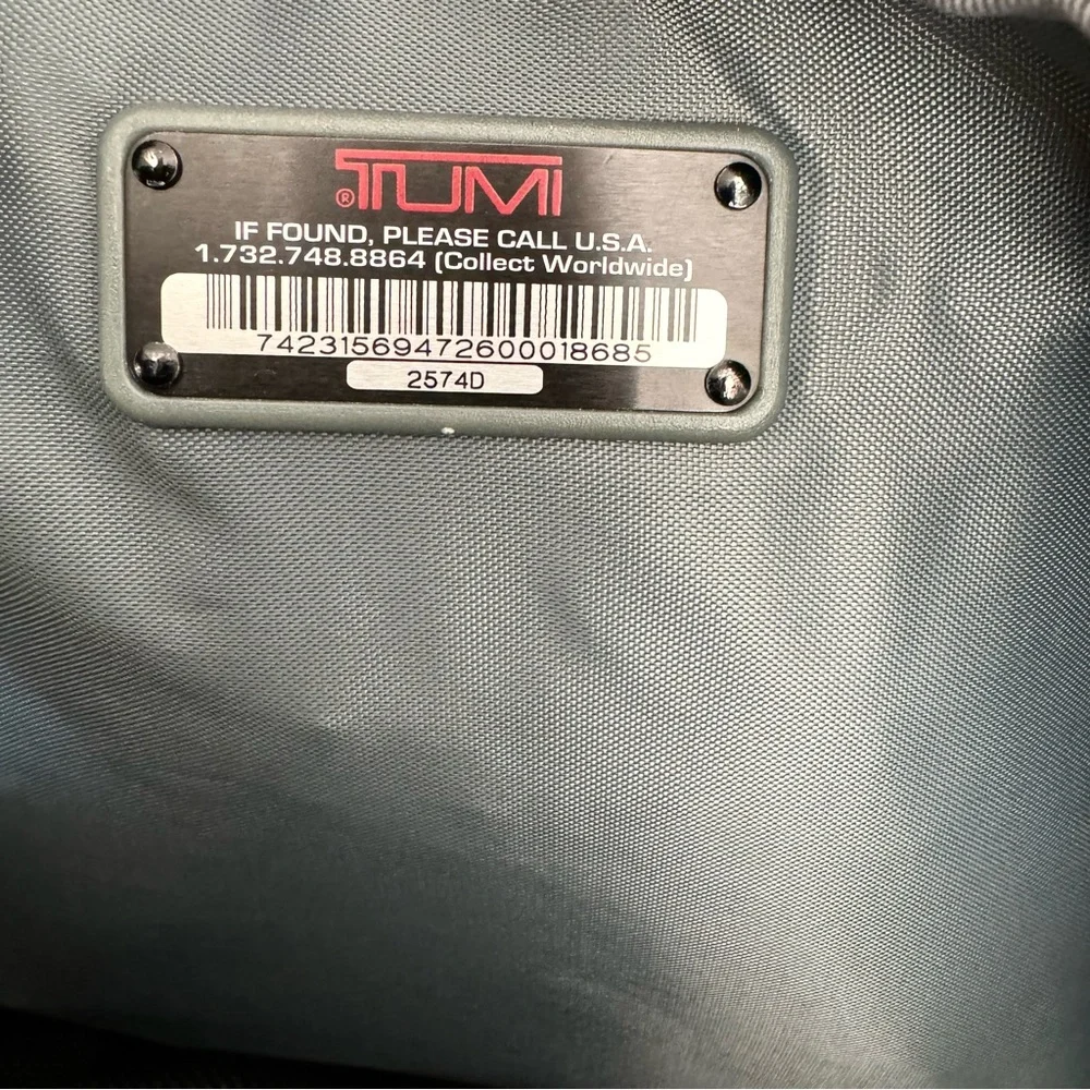 TUMI Alpha Laptop Bag Briefcase Black Ballistic Nylon Travel Bag